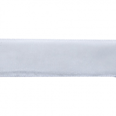 Лента бархатная нейлон, шир.12 мм, (упак. 45,7м), цв.01-белый - купить в Сарапуле. Цена: 457.61 руб.
