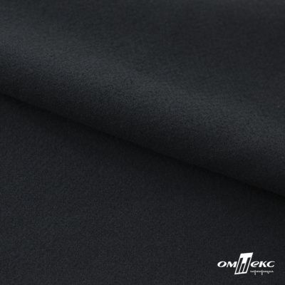 Трикотажное полотно "Капри" 100% полиэстр, 152см, 320 г/м2, чёрный, м - купить в Сарапуле. Цена 374 руб.