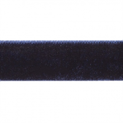 Лента бархатная нейлон, шир.12 мм, (упак. 45,7м), цв.180-т.синий - купить в Сарапуле. Цена: 411.60 руб.
