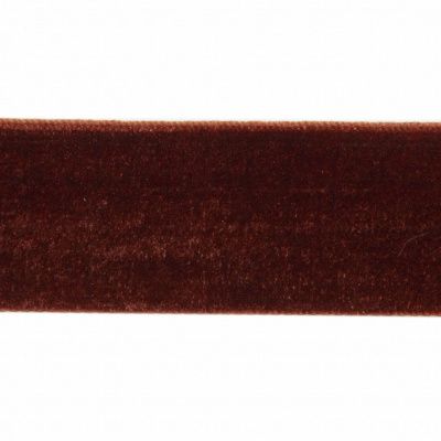 Лента бархатная нейлон, шир.25 мм, (упак. 45,7м), цв.120-шоколад - купить в Сарапуле. Цена: 981.09 руб.
