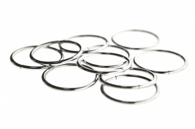 Кольцо металлическое №40 мм, цв.-никель - купить в Сарапуле. Цена: 4.45 руб.