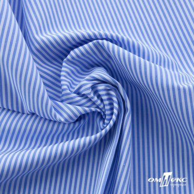 Ткань сорочечная Полоска Кенди, 115 г/м2, 58% пэ,42% хл, шир.150 см, цв.2-голубой, (арт.110) - купить в Сарапуле. Цена 306.69 руб.