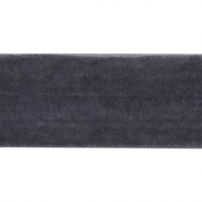Лента бархатная нейлон, шир.25 мм, (упак. 45,7м), цв.189-т.серый - купить в Сарапуле. Цена: 981.09 руб.