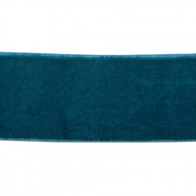 Лента бархатная нейлон, шир.25 мм, (упак. 45,7м), цв.65-изумруд - купить в Сарапуле. Цена: 981.09 руб.
