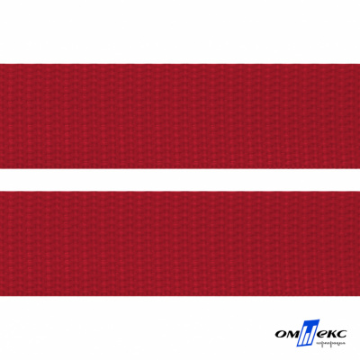 Красный- цв.171-Текстильная лента-стропа 550 гр/м2 ,100% пэ шир.30 мм (боб.50+/-1 м) - купить в Сарапуле. Цена: 475.36 руб.