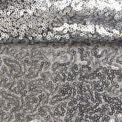 Сетка с пайетками №6, 188 гр/м2, шир.140см, цвет серый - купить в Сарапуле. Цена 433.60 руб.