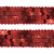Тесьма с пайетками 3, шир. 20 мм/уп. 25+/-1 м, цвет красный - купить в Сарапуле. Цена: 778.19 руб.