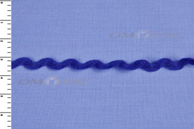 Тесьма плетеная "Вьюнчик"/синий - купить в Сарапуле. Цена: 40.72 руб.