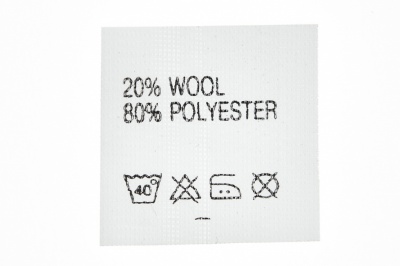 Состав и уход 20% wool 80% poliester - купить в Сарапуле. Цена: 64.21 руб.