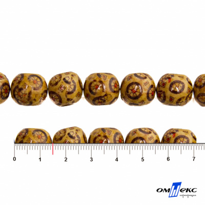 0129-Бусины деревянные "ОмТекс", 15 мм, упак.50+/-3шт - купить в Сарапуле. Цена: 76.22 руб.