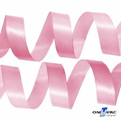 050-нежно-розовый Лента атласная упаковочная (В) 85+/-5гр/м2, шир.25 мм (1/2), 25+/-1 м - купить в Сарапуле. Цена: 53.96 руб.
