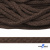 Шнур плетеный d-6 мм, 70% хлопок 30% полиэстер, уп.90+/-1 м, цв.1073-т.коричневый - купить в Сарапуле. Цена: 594 руб.