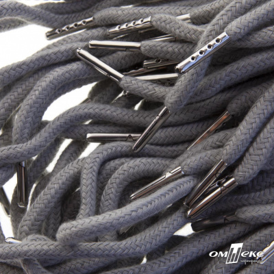Шнурки #107-08, круглые 130 см, цв.серый - купить в Сарапуле. Цена: 26.88 руб.