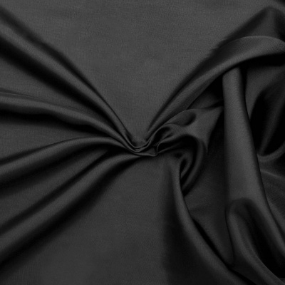 Ткань подкладочная 220T, TR 55/45, черный/Black 85 г/м2, шир.145 см. - купить в Сарапуле. Цена 209.52 руб.