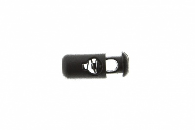 8108 Фиксатор пластиковый "Бочонок", 20х8 мм, цвет чёрный - купить в Сарапуле. Цена: 1.31 руб.