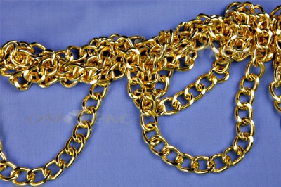 Цепь металл декоративная №11 (17*13) золото (10+/-1 м)  - купить в Сарапуле. Цена: 1 341.87 руб.