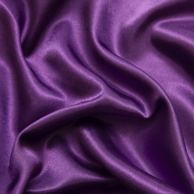 Поли креп-сатин 19-3536, 125 (+/-5) гр/м2, шир.150см, цвет фиолетовый - купить в Сарапуле. Цена 155.57 руб.