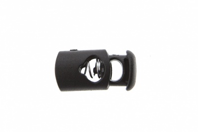 8021 Фиксатор пластиковый "Цилиндр", 20х10 мм, цвет чёрный - купить в Сарапуле. Цена: 1.31 руб.