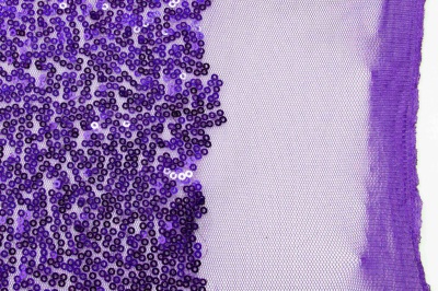 Сетка с пайетками №14, 188 гр/м2, шир.130см, цвет фиолетовый - купить в Сарапуле. Цена 371.02 руб.