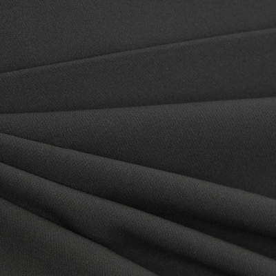 Костюмная ткань "Элис", 220 гр/м2, шир.150 см, цвет чёрный - купить в Сарапуле. Цена 308 руб.