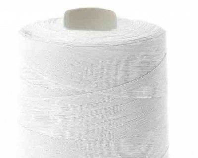 Швейные нитки (армированные) 28S/2, нам. 2 500 м, цвет белый - купить в Сарапуле. Цена: 148.95 руб.