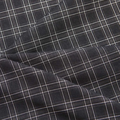 Ткань костюмная клетка 25052 2027, 198 гр/м2, шир.150см, цвет т.серый/сер/бел - купить в Сарапуле. Цена 427.13 руб.