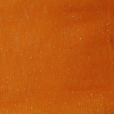 Сетка Глиттер, 24 г/м2, шир.145 см., оранжевый - купить в Сарапуле. Цена 117.24 руб.