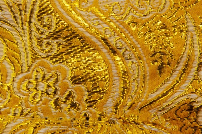 Ткань костюмная жаккард №12, 140 гр/м2, шир.150см, цвет жёлтый - купить в Сарапуле. Цена 383.29 руб.