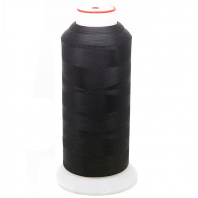 Нитки текстурированные некручёные, намот. 5 000 м, цвет чёрный - купить в Сарапуле. Цена: 70.43 руб.