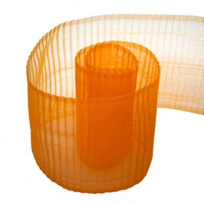 Лента капроновая "Гофре", шир. 110 мм/уп. 50 м, цвет оранжевый - купить в Сарапуле. Цена: 26.93 руб.