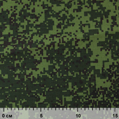 Униформ Рип Стоп 80/20 полиэфир/хлопок, 205 г/м2,  принтованный темно-зеленый, ВО, шир. 150 см - купить в Сарапуле. Цена 191.15 руб.