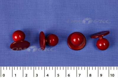 Пуговица поварская "Пукля", 10 мм, цвет красный - купить в Сарапуле. Цена: 2.28 руб.
