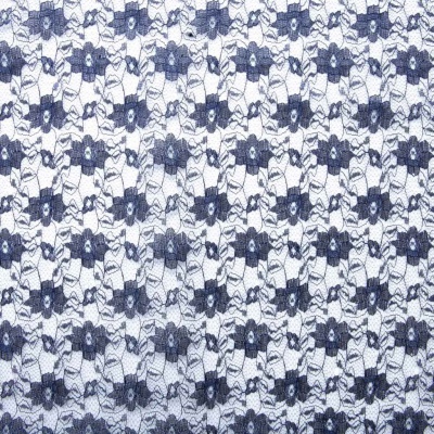 Кружевное полотно гипюр 10102, шир.150 см, цвет т.синий/dark blue - купить в Сарапуле. Цена 177.14 руб.