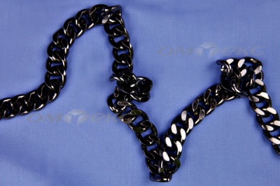 Цепь металл декоративная №9 (13,5*16,5) черная (10+/-1 м)  - купить в Сарапуле. Цена: 808.92 руб.