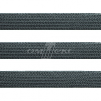 Шнур плетеный (плоский) d-12 мм, (уп.90+/-1м), 100% полиэстер, цв.272 - серый - купить в Сарапуле. Цена: 8.62 руб.