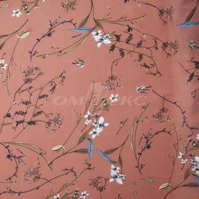 Плательная ткань "Фламенко" 2.1, 80 гр/м2, шир.150 см, принт растительный - купить в Сарапуле. Цена 311.05 руб.