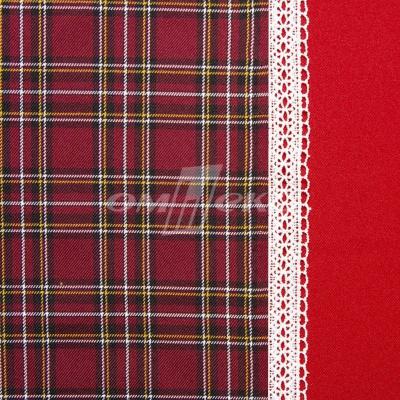 Ткань костюмная клетка 24379 2012, 230 гр/м2, шир.150см, цвет бордовый/бел/жел - купить в Сарапуле. Цена 539.74 руб.