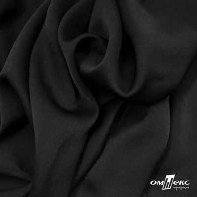 Ткань плательная Габриэль 100% полиэстер,140 (+/-10) гр/м2, шир. 150 см, цв. черный BLACK - купить в Сарапуле. Цена 248.37 руб.