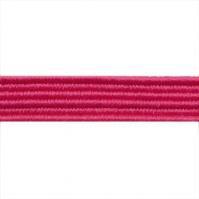 Резиновые нити с текстильным покрытием, шир. 6 мм ( упак.30 м/уп), цв.- 84-фуксия - купить в Сарапуле. Цена: 155.22 руб.