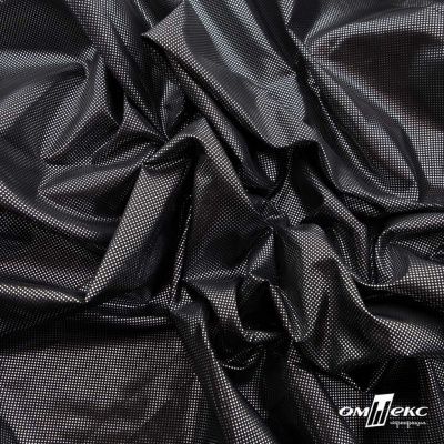 Ткань подкладочная фольгированная 210T, 100% полиэстер,58+/-5 г/м2, шир.150 cм. черный/BLACK  - купить в Сарапуле. Цена 130.59 руб.