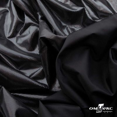 Ткань подкладочная фольгированная 210T, 100% полиэстер,58+/-5 г/м2, шир.150 cм. черный/BLACK  - купить в Сарапуле. Цена 130.59 руб.