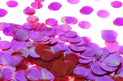 Пайетки "ОмТекс" россыпью,CREAM,круг 20 мм/упак.50+/-2 гр, цв. 15-розовый - купить в Сарапуле. Цена: 80.12 руб.