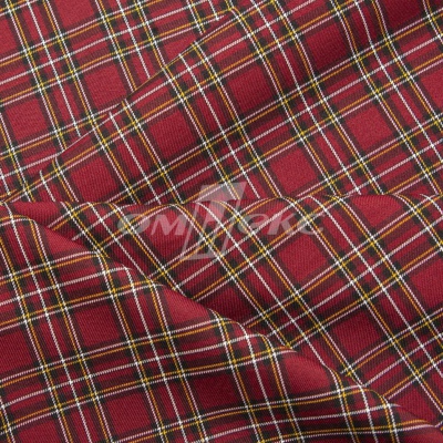 Ткань костюмная клетка 24379 2012, 230 гр/м2, шир.150см, цвет бордовый/бел/жел - купить в Сарапуле. Цена 539.74 руб.