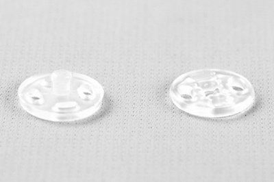 Кнопки пришивные пластиковые 11,5 мм, блистер 24шт, цв.-прозрачные - купить в Сарапуле. Цена: 59.44 руб.