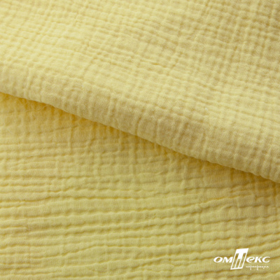 Ткань Муслин, 100% хлопок, 125 гр/м2, шир. 135 см (12-0824) цв.лимон нюд - купить в Сарапуле. Цена 337.25 руб.