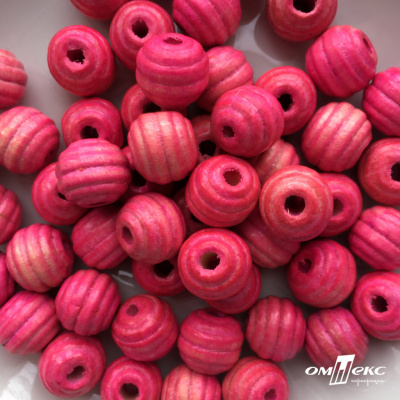 0309-Бусины деревянные "ОмТекс", 16 мм, упак.50+/-3шт, цв.023-розовый - купить в Сарапуле. Цена: 62.22 руб.