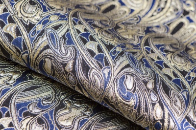 Ткань костюмная жаккард, 135 гр/м2, шир.150см, цвет синий№18 - купить в Сарапуле. Цена 441.95 руб.