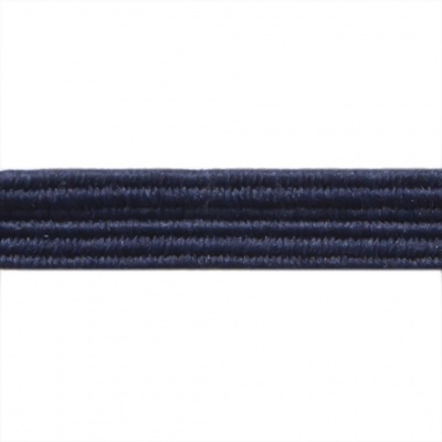 Резиновые нити с текстильным покрытием, шир. 6 мм ( упак.30 м/уп), цв.- 117-т.синий - купить в Сарапуле. Цена: 152.05 руб.