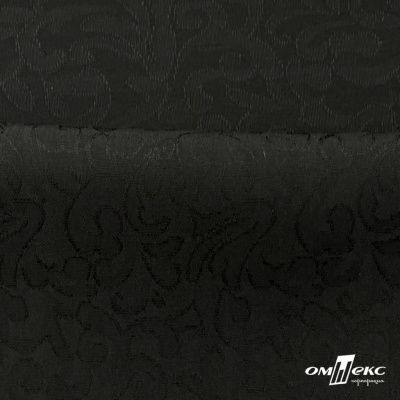 Ткань жаккард королевский, 100% полиэстр 180 г/м 2, шир.150 см, цв-черный - купить в Сарапуле. Цена 296.39 руб.