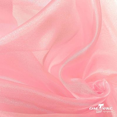Ткань органза, 100% полиэстр, 28г/м2, шир. 150 см, цв. #47 розовая пудра - купить в Сарапуле. Цена 86.24 руб.